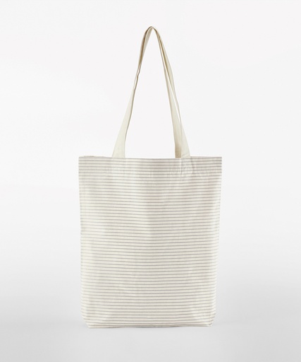 [WM251GRST] Striped organic cotton tote (Grey/Stripe)