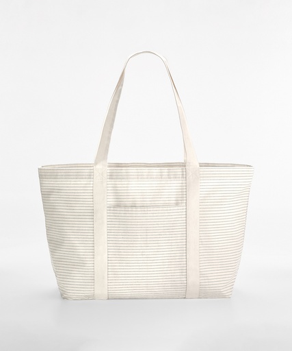 [WM255GRST] Striped organic cotton shopper (Grey/Stripe)