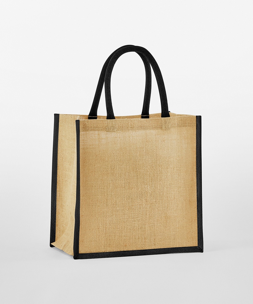 Natural starched jute mini gift bag