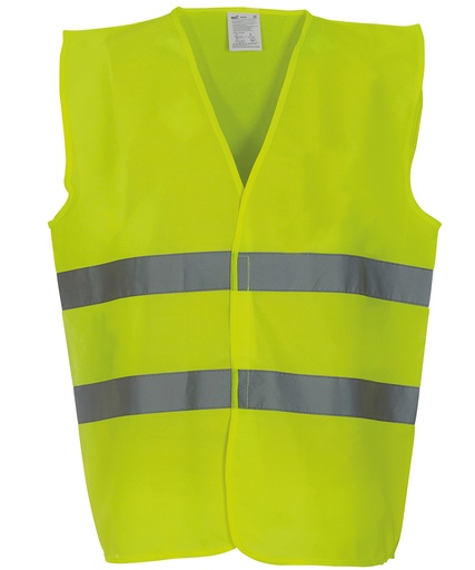 [YK003YELLM] Hi-vis 2-band waistcoat (HVW102) (Yellow, M)