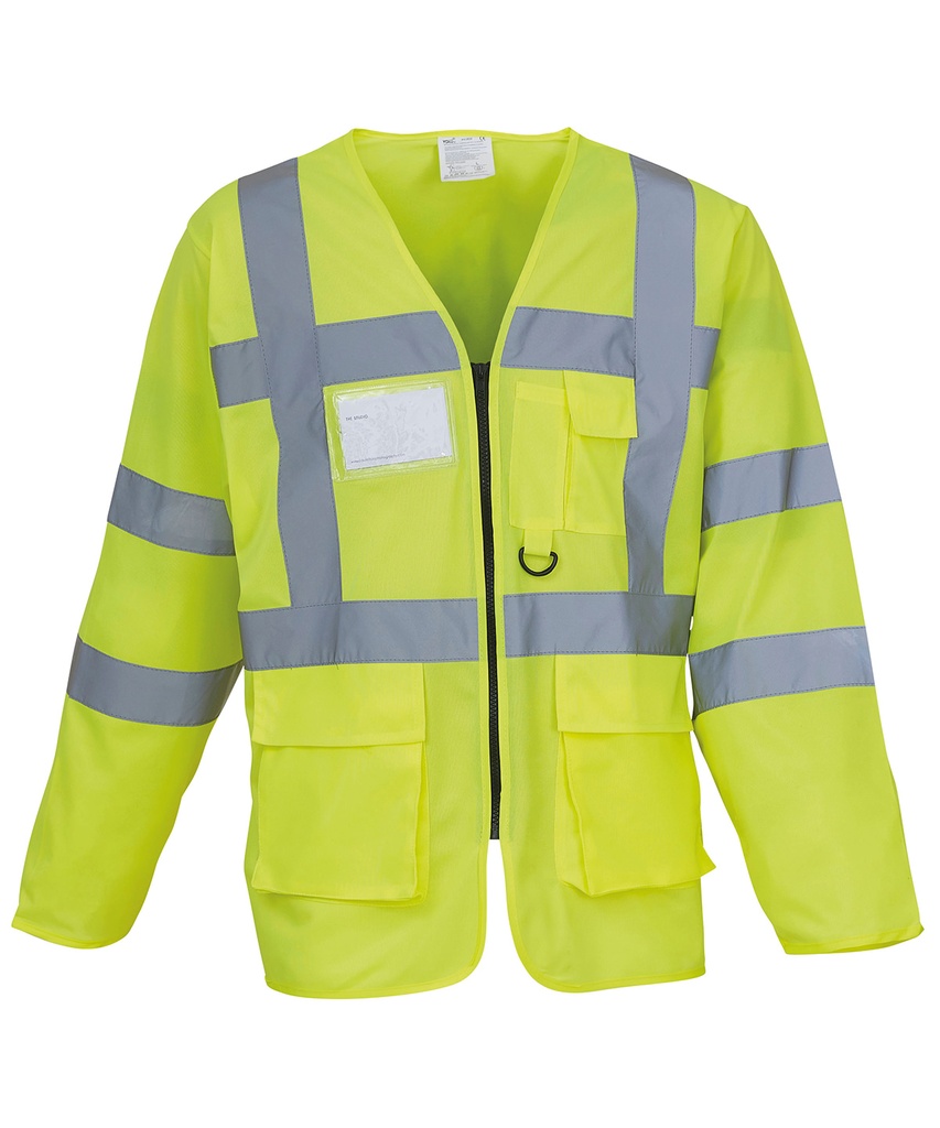 Hi-vis executive long sleeve waistcoat (HVJ800)