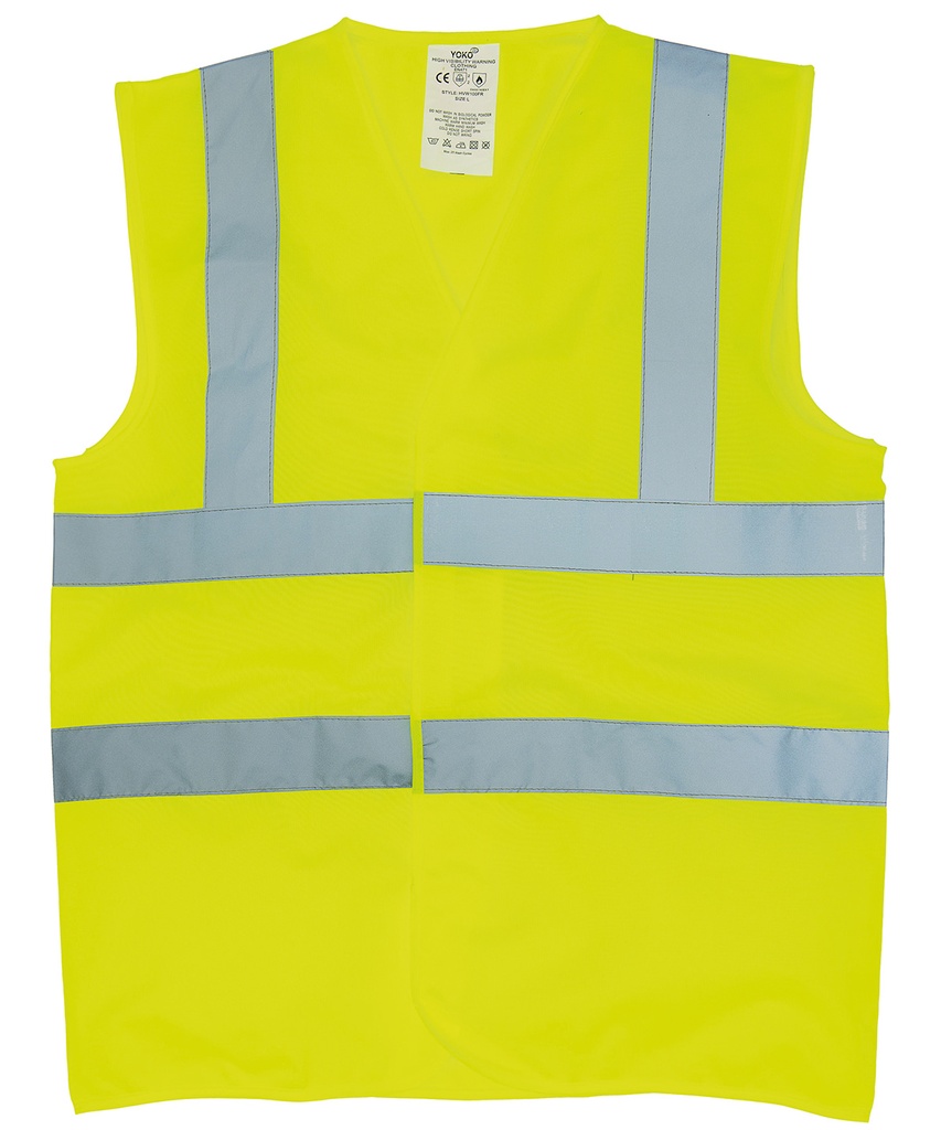 Flame-retardant hi-vis sleeveless waistcoat (HVW100FR)