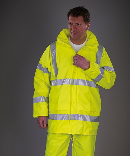 [YK036YELLS] Hi-vis soft flex breathable U-dry jacket (HVS450) (Yellow, S)