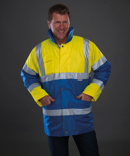 [YK047YEORS] Hi-vis contrast jacket (HVP303) (Yellow/Orange, S)