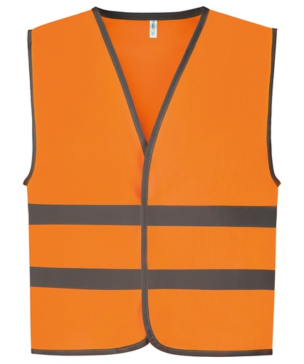 [YK102NAVYS] Hi-vis reflective border kids waistcoat (HVW102CH) (Navy, S)