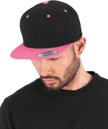 [YP002BKSI] The classic snapback 2-tone  (6089MT) (Black/Silver)