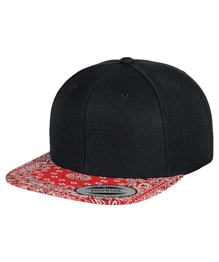 [YP003BKFM] Fashion print snapback (6089DESIGNER) (Black/Floral Mint)