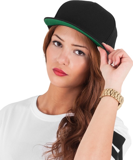 [YP019WHIT] Classic 5-panel snapback (6007) (White)