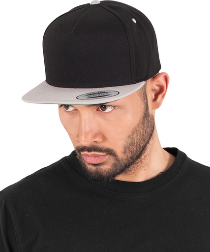 [YP078BKSI] Classic 5-panel snapback (6007T)