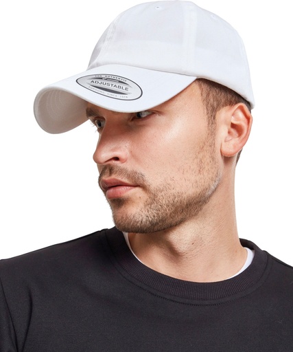 [YP097WHIT] Low-profile organic cotton cap (6245OC) (White)