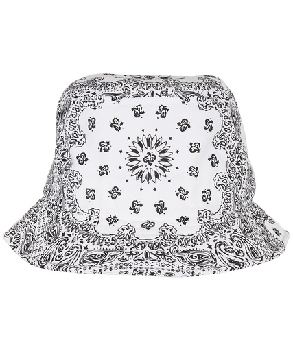 [YP140WHIT] Bandana print bucket hat (5003BP) (White)