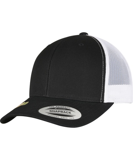 [YP164BKWH] YP classics recycled retro trucker cap 2-tone (6606RT) (Black/White)