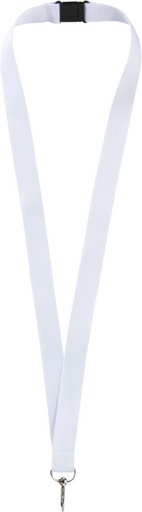 [10219302] Lago lanyard with break-away closure (White)