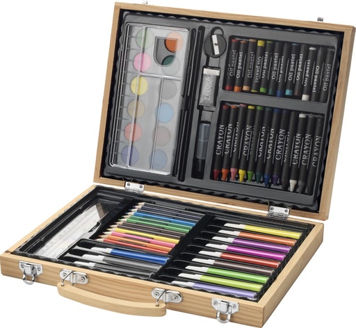 [10607200] Rainbow 67-piece colouring set