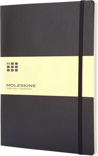 [10715500] Moleskine Classic XL soft cover notebook - ruled (Solid Black)