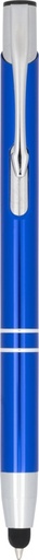 [10729805] Moneta anodized aluminium click stylus ballpoint pen (blue ink) (Royal Blue)