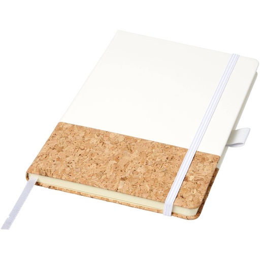[10732001] Evora A5 cork thermo PU notebook (White)