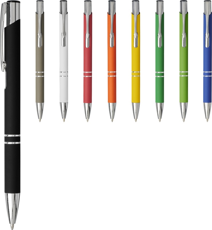 Moneta soft touch ballpoint pen (black ink)