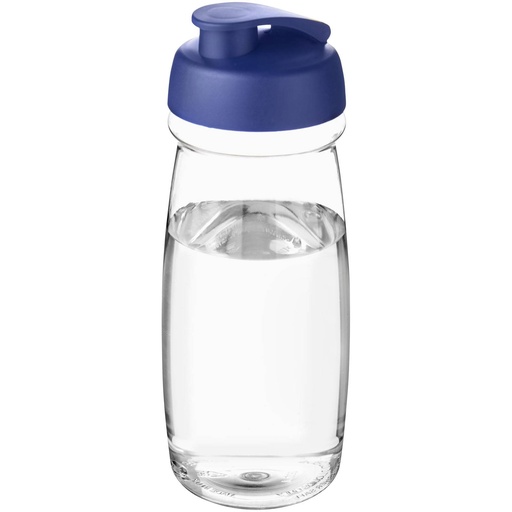 [21005417] Transparent/Blue (H2O Active® Pulse 600 ml flip lid sport bottle) 