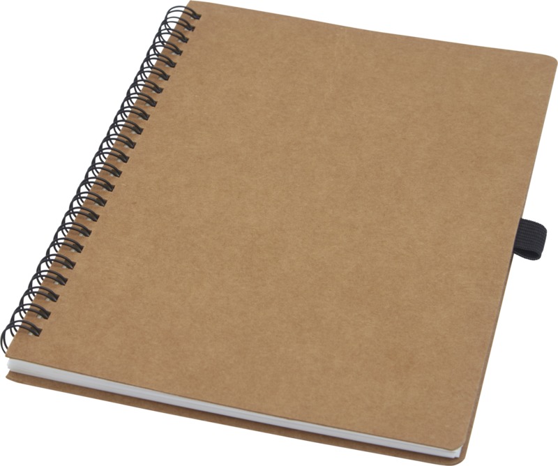 Cobble A5 wire-o recycled cardboard notebook with stone paper