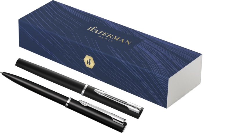 Waterman Allure ballpoint and rollerball pen set (blue ink)