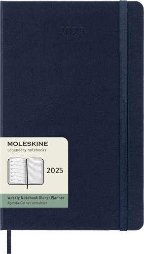 [10775453] Moleskine hard cover 12 month weekly L planner (Sapphire Blue)