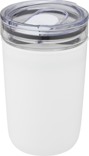 [10067501] Bello 420 ml glass tumbler with recycled plastic outer wall (White)