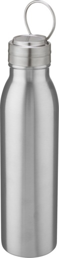 [10067881] Harper 700 ml stainless steel water bottle with metal loop (Silver)