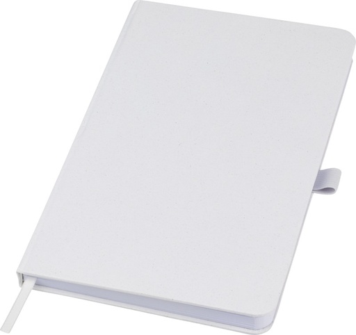 [10781201] Fabianna crush paper hard cover notebook (White)