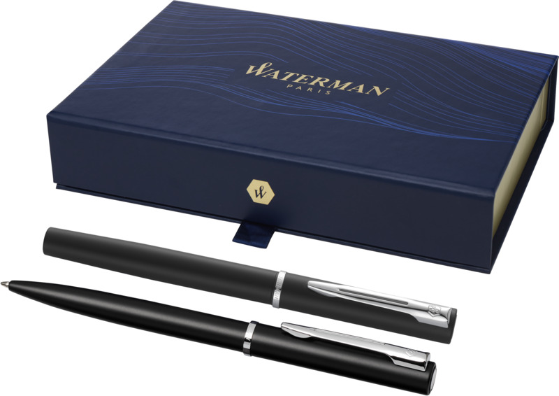 Waterman Allure rollerball and ballpoint pen set  (black ink)