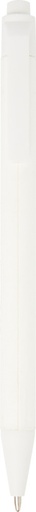 [10783901] Chartik monochromatic recycled paper ballpoint pen with matte finish (black ink) (White)