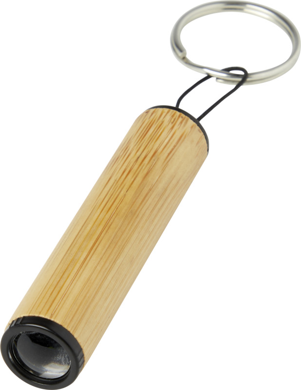 Cane bamboo key ring with light