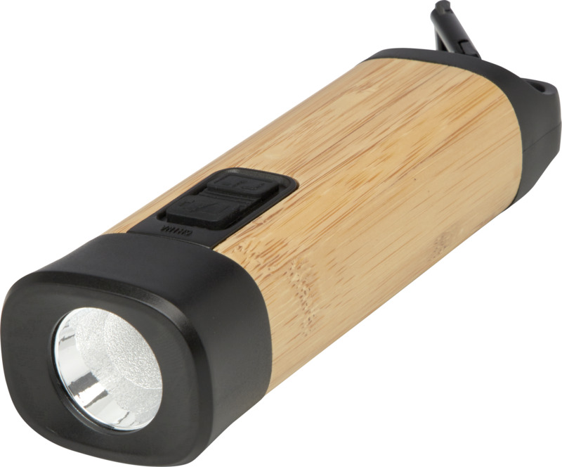 Kuma bamboo/RCS recycled plastic torch with carabiner