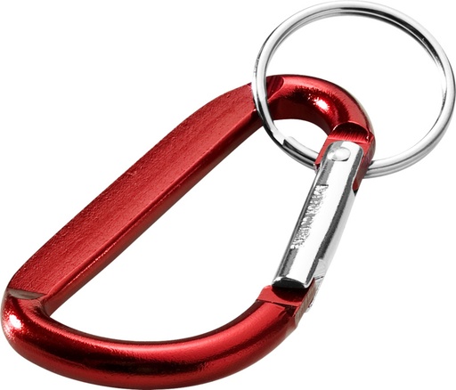 [10457221] Timor RCS recycled aluminium carabiner keychain (Red)