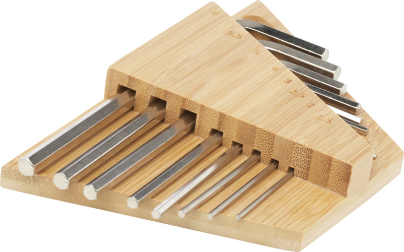 Allen bamboo hex key tool set