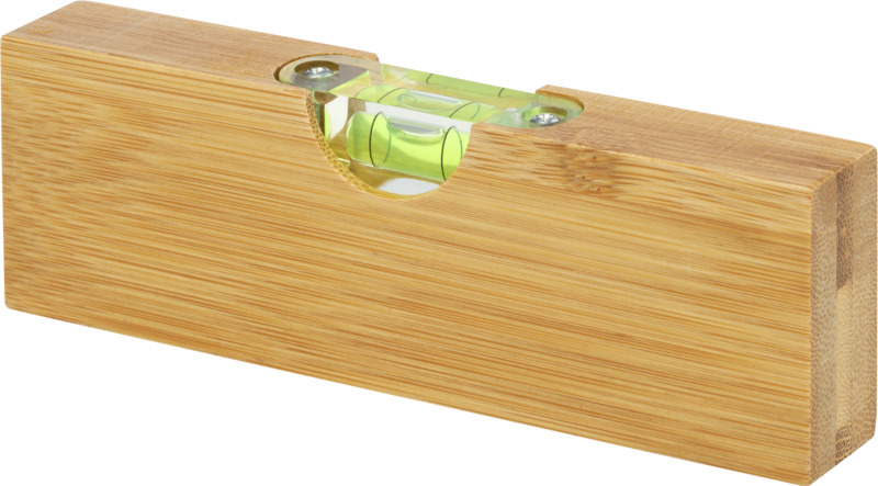 Flush bamboo spirit level with bottle opener