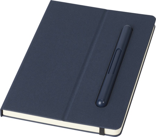 [10787355] Skribo ballpoint pen and notebook set (Navy)