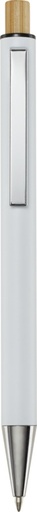 [10787401] Cyrus recycled aluminium ballpoint pen (blue ink) (White)