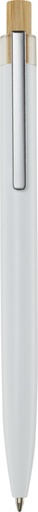 [10787801] Nooshin recycled aluminium ballpoint pen (blue ink) (White)