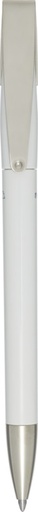 [10793001] Ana recycled plastic ballpoint pen (blue ink) (White)