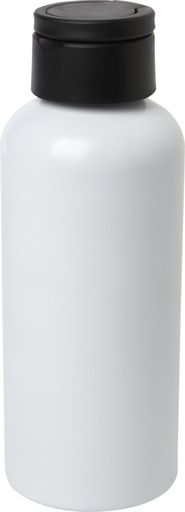 [10081501] Trinity 600 ml RCS certified recycled aluminium water bottle with RPET lid (White)