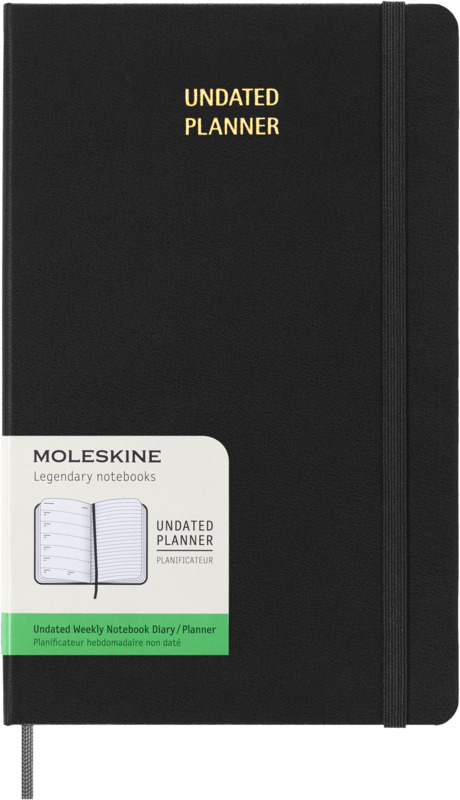 Moleskine hard cover undated L weekly planner