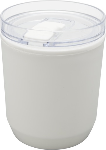 [10085201] Hudson 180 ml recycled plastic double-wall tumbler (White)