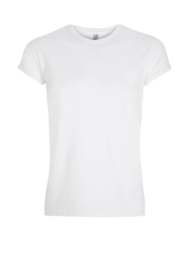 [EP11-WH1] MEN'S ROLLED SLEEVE T-SHIRT (White, S)