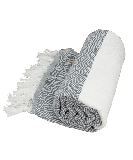 [AR056WHLP] ARTGÆ HamamzzÆ marmaris towel (White/Light Purple)