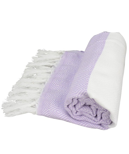 [AR056WHLP] White/Light Purple (ARTG® Hamamzz® marmaris towel) 
