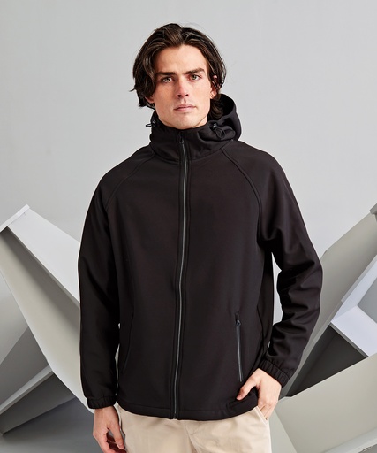 [TS009NAVYS] Hooded 2-layer softshell jacket (Navy, S)