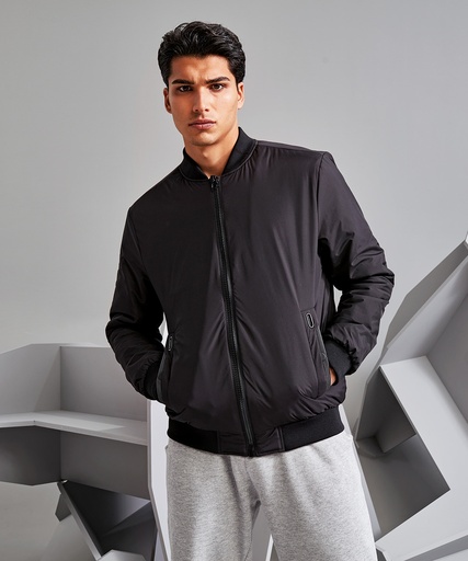 [TS035BLACS] Delta plain bomber jacket (S)