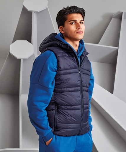 [TS039NAVYS] Latitude hooded bodywarmer (Navy, S)