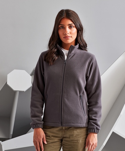 [TS14FCHARXS] Women's full-zip fleece (Charcoal, XS)